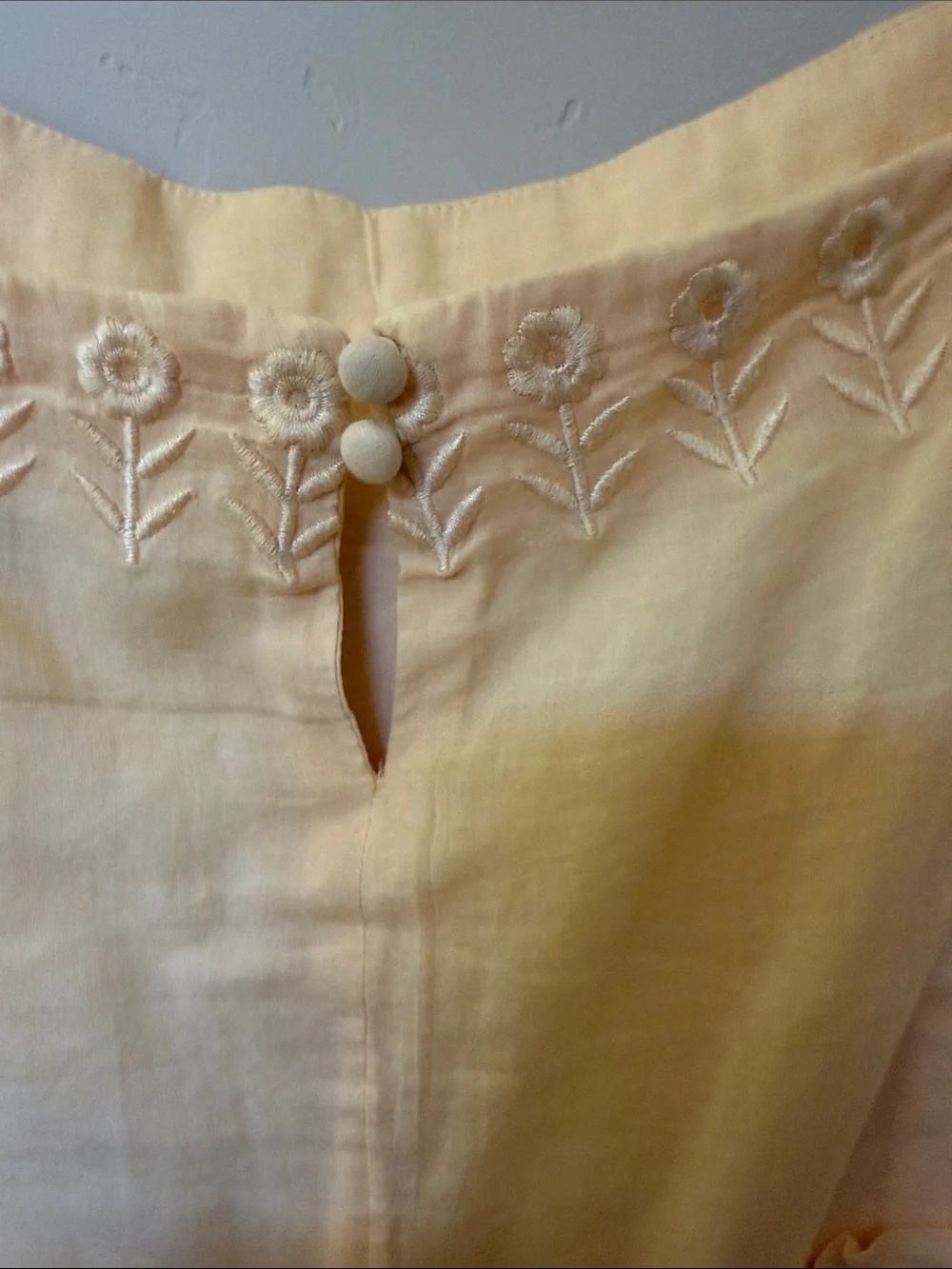 J.  Crew Butter Yellow Flowy Euro Summer Eyelet cotton Midi Dress M